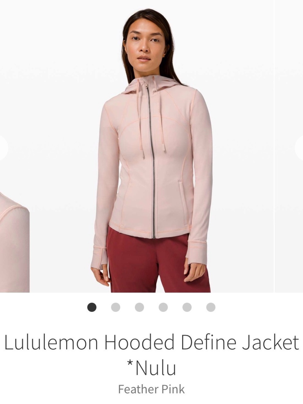 lululemon athletica Feather Pink Hooded Jacket
